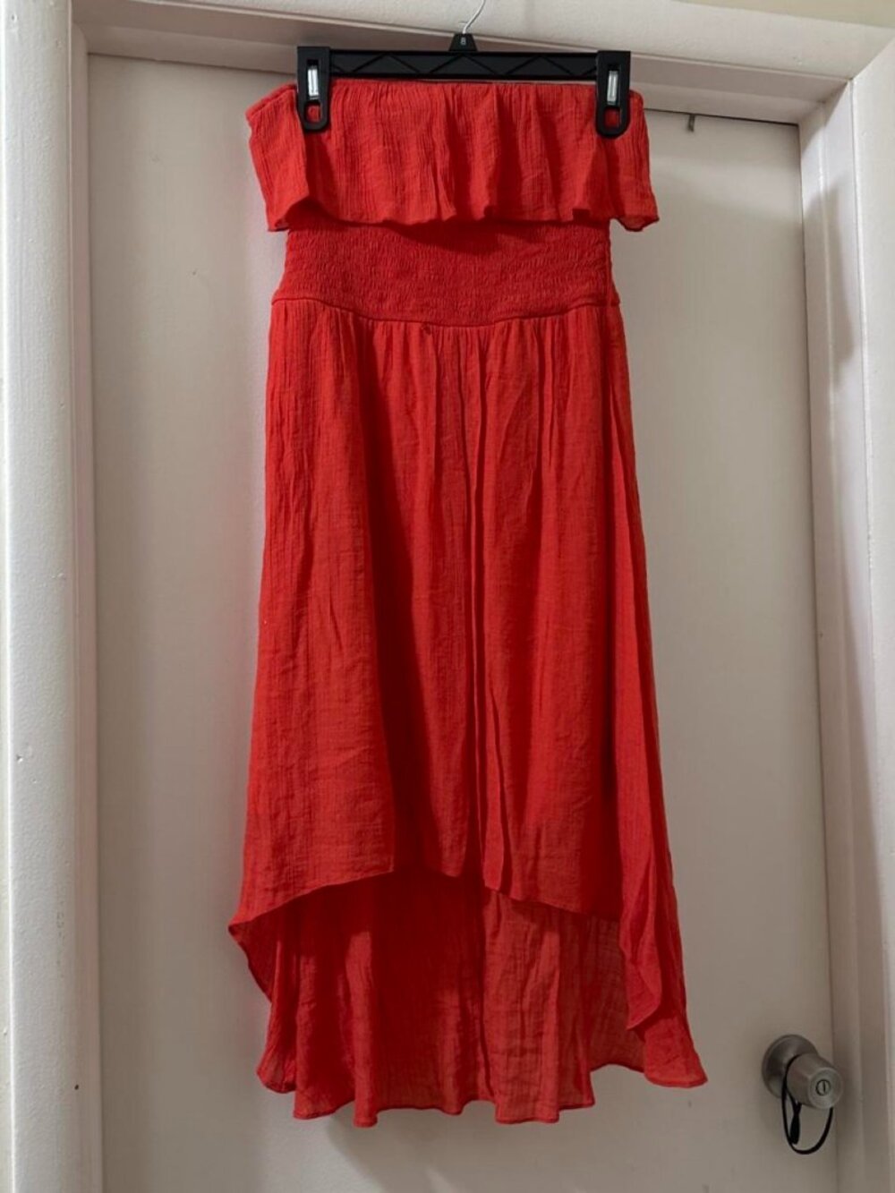 IZ Byer Orange Off Shoulder Maxi Dress — Summer Maxi, Size M